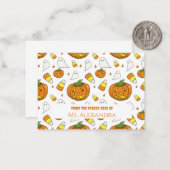 Niedliche Halloween Pattern-Note-Karte Mitteilungskarte (Vorderseite/Rückseite Beispiel)