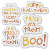 Niedliche Halloween-Phrasen Aufkleber (Vorderseite)
