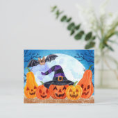 Niedliche Halloween Postkarte (Stehend Vorderseite)