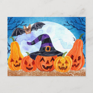 Niedliche Halloween Postkarte