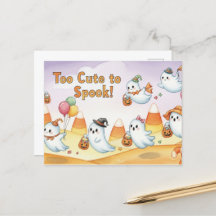 Niedliche Halloween Postkarte