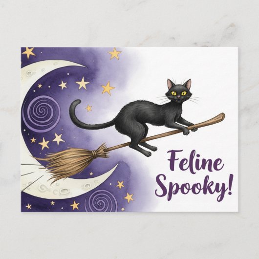 Niedliche Halloween Postkarte (Vorderseite)