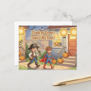 Niedliche Halloween Postkarte