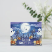 Niedliche Halloween Postkarte (Stehend Vorderseite)