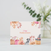 Niedliche Halloween Postkarte (Stehend Vorderseite)