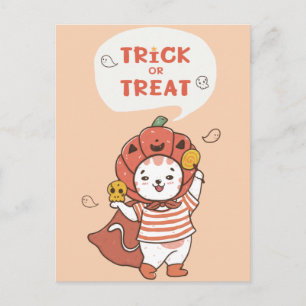 Niedliche Halloween Postkarte