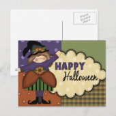 Niedliche Halloween Postkarte (Vorne/Hinten)