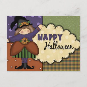 Niedliche Halloween Postkarte