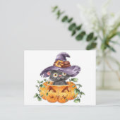 Niedliche Halloween Postkarte (Stehend Vorderseite)