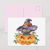 Niedliche Halloween Postkarte (Vorne/Hinten)