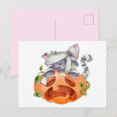 Niedliche Halloween Postkarte (Vorne/Hinten)