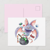 Niedliche Halloween Postkarte (Vorne/Hinten)