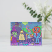 Niedliche Halloween Postkarte (Stehend Vorderseite)
