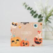 Niedliche Halloween Postkarte (Stehend Vorderseite)
