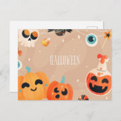 Niedliche Halloween Postkarte (Vorne/Hinten)