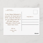 Niedliche Halloween Postkarte (Rückseite)
