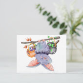 Niedliche Halloween Postkarte (Stehend Vorderseite)