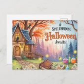 Niedliche Halloween Postkarte (Vorne/Hinten)