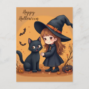 Niedliche Halloween-Postkarten Postkarte