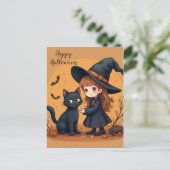 Niedliche Halloween-Postkarten Postkarte (Stehend Vorderseite)