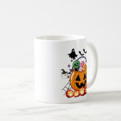 Niedliche Halloween Pumpkin Candy Art Kaffeetasse (VorderseiteRechts)