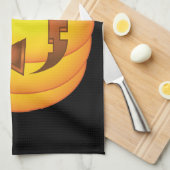 Niedliche Halloween Pumpkin Cartoon Illustration Küchentuch (Viertel Falte)