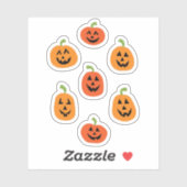 Niedliche Halloween Pumpkin Custom Cut Vinyl Stick Aufkleber (Blatt)