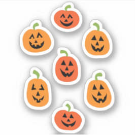 Niedliche Halloween Pumpkin Custom Cut Vinyl Stick Aufkleber