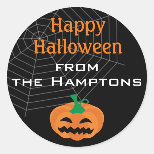 Niedliche Halloween Pumpkin Gastgeschenk Stickers (Vorderseite)