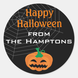 Niedliche Halloween Pumpkin Gastgeschenk Stickers