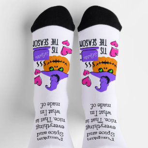 Niedliche Halloween Pumpkin Gewürzsaison Socken