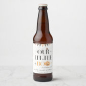 Niedliche Halloween Pumpkin Little Boo Baby Dusche Bierflaschenetikett (Vorderseite)