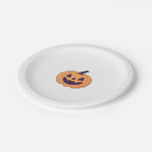 Niedliche Halloween Pumpkin-Papierplatte Pappteller (Schrägansicht)