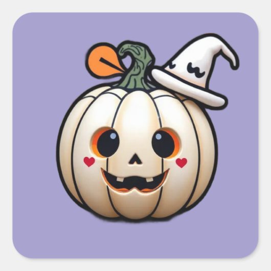 Niedliche Halloween Pumpkin Sticker - Kawaii Style (Vorderseite)