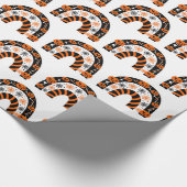 Niedliche Halloween Pumpkins Spider Webs Rainbow Geschenkpapier (Ecke)