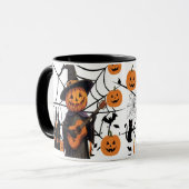 Niedliche Halloween Pumpkins Tasse (Vorderseite Links)