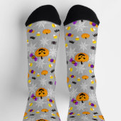 Niedliche Halloween Pumpkins und Spiders Pattern G Socken (Oben)