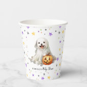 Niedliche Halloween Puppy Little Boo Baby Dusche Pappbecher (Vorderseite)