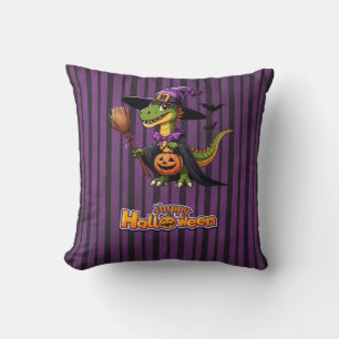 Niedliche Halloween Raptor/Dinosaurier Hexe Kissen