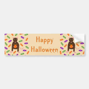 Niedliche Halloween-Rat und Pumpkin Custom Autoaufkleber