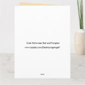 Niedliche Halloween-Rat und Pumpkin Custom Karte (Rückseite)