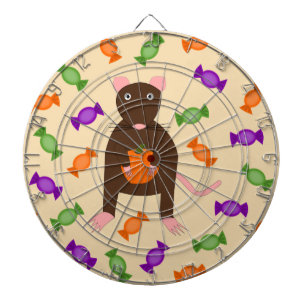 Niedliche Halloween-Rat und Pumpkin Dartscheibe