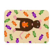 Niedliche Halloween-Rat und Pumpkin Magnet (Horizontal)