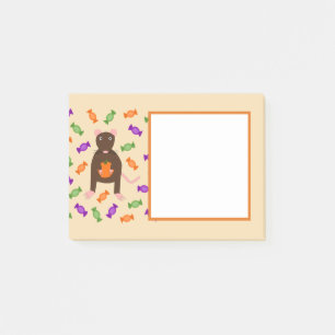 Niedliche Halloween-Rat und Pumpkin Post-it Klebezettel
