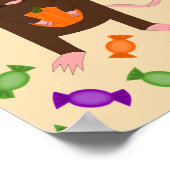 Niedliche Halloween-Rat und Pumpkin Poster (Ecke)