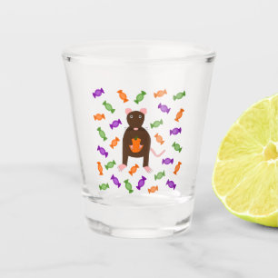 Niedliche Halloween-Rat und Pumpkin Schnapsglas