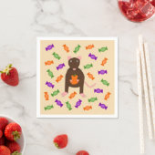Niedliche Halloween-Rat und Pumpkin Serviette (Beispiel)