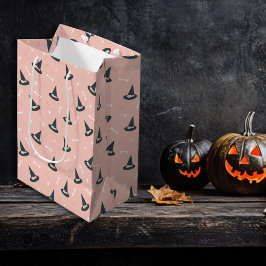 Niedliche Halloween-Rosa-Knochen Kawaii Mittlere Geschenktüte