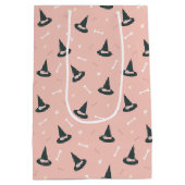 Niedliche Halloween-Rosa-Knochen Kawaii Mittlere Geschenktüte (Rückseite)