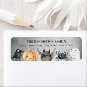 Niedliche Halloween-Rücksendeadressen-Aufkleber (Insitu)